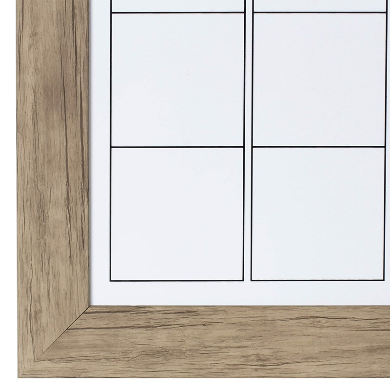 DesignOvation Beatrice Framed Magnetic Dry Erase Monthly Calendar, 23x29, Rustic Brown - Image 3